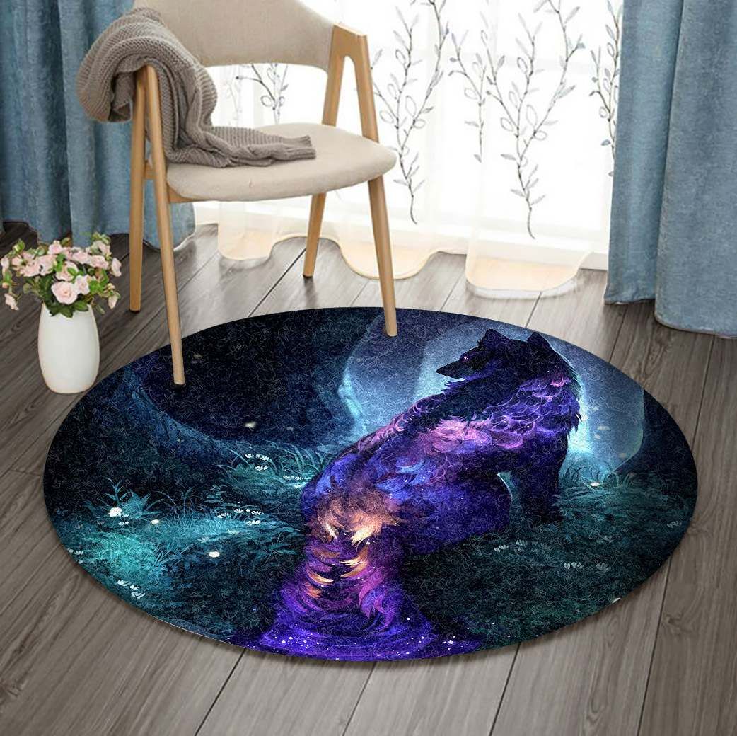 Wolf Round Carpet