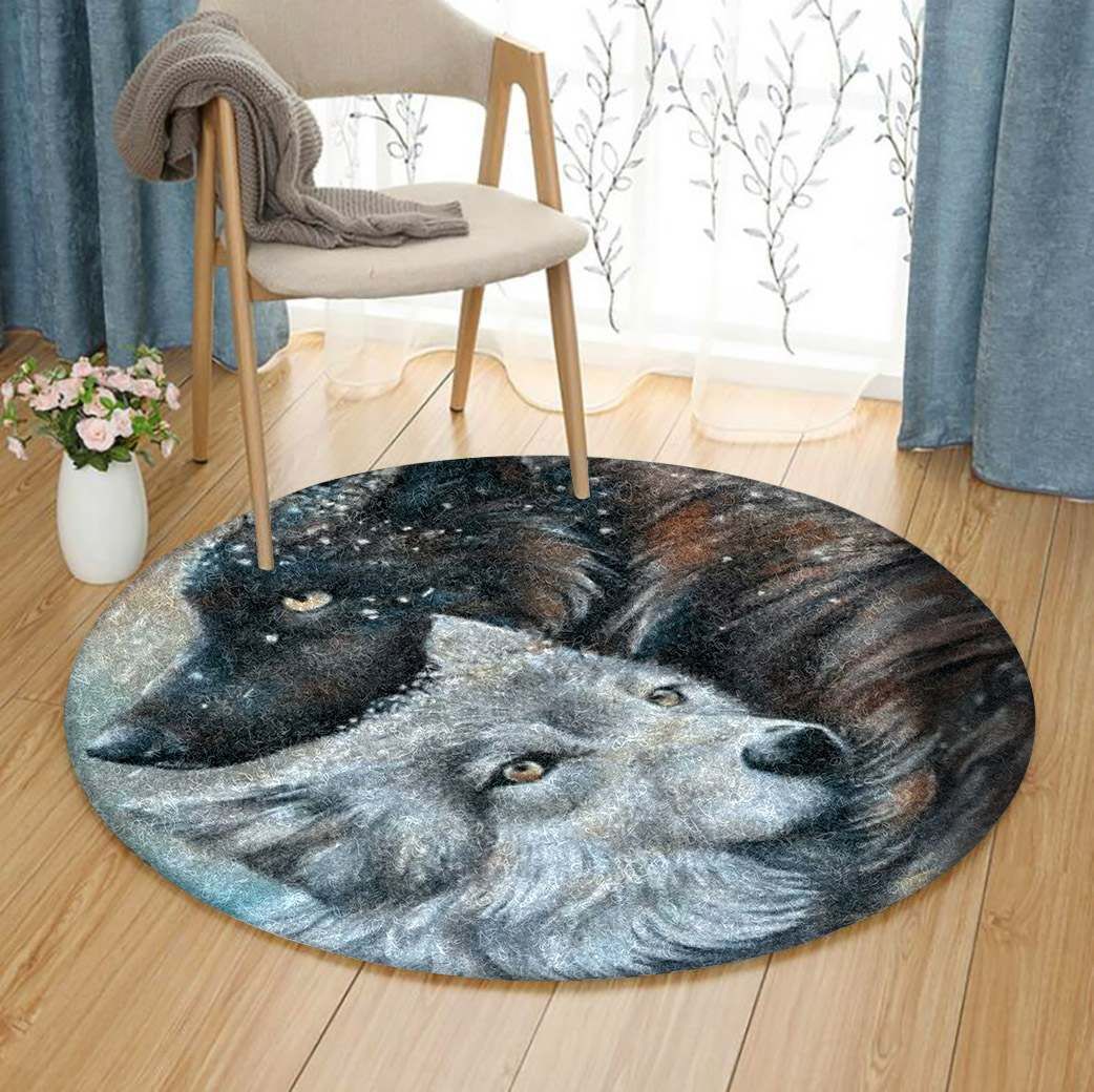 Wolf Round Carpet