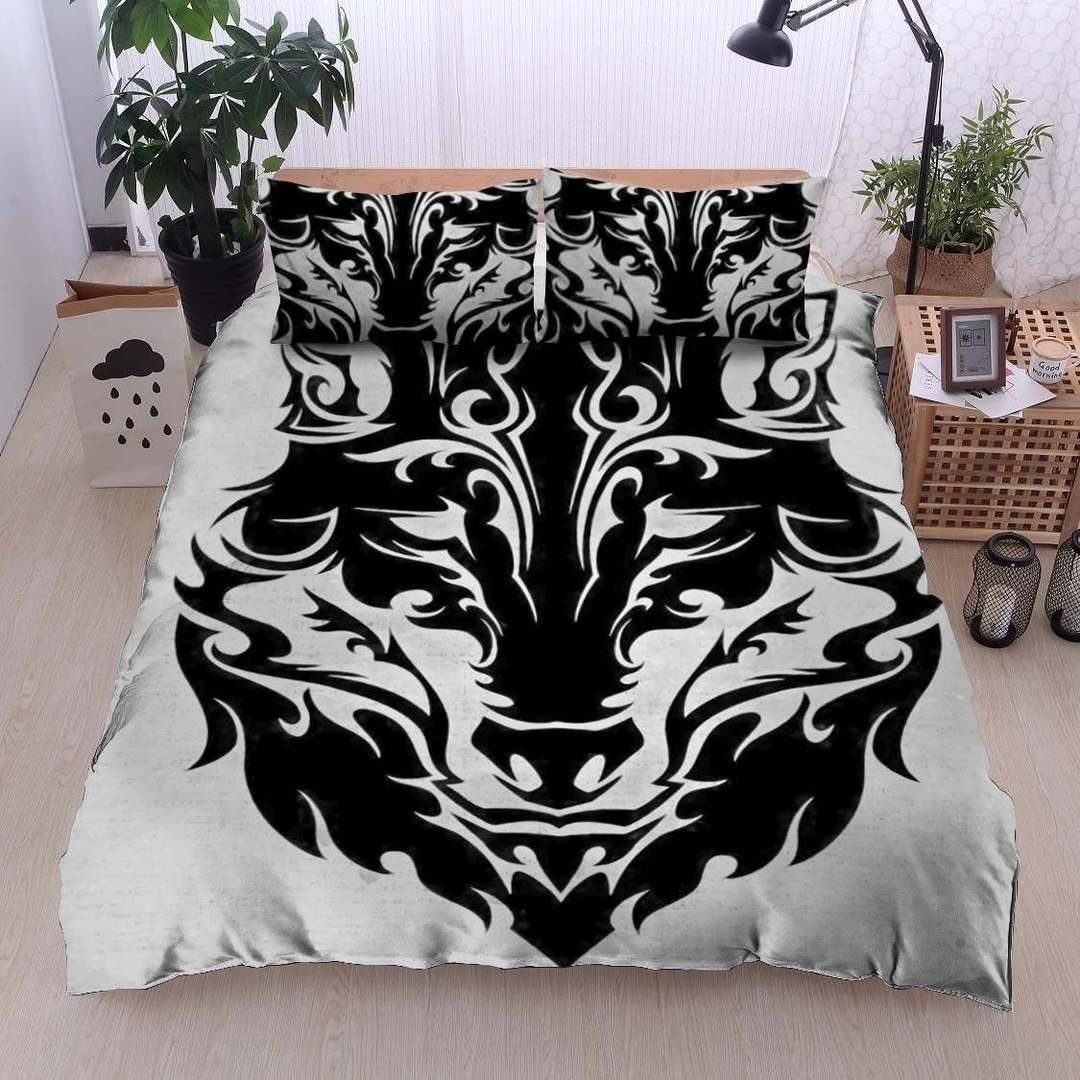 Wolf Twin Queen King Cotton Bed Sheets Spread Comforter Bedding Set