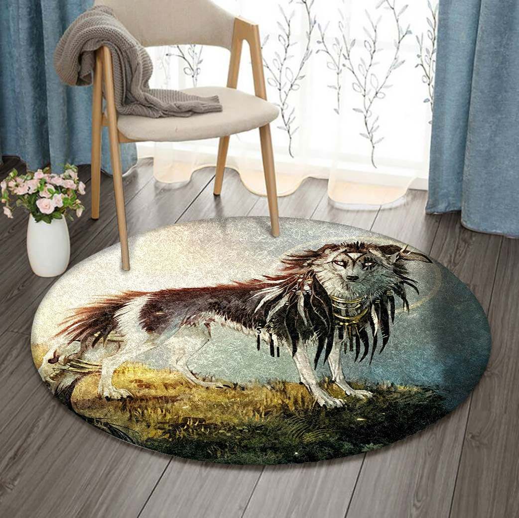 Wolf Round Carpet