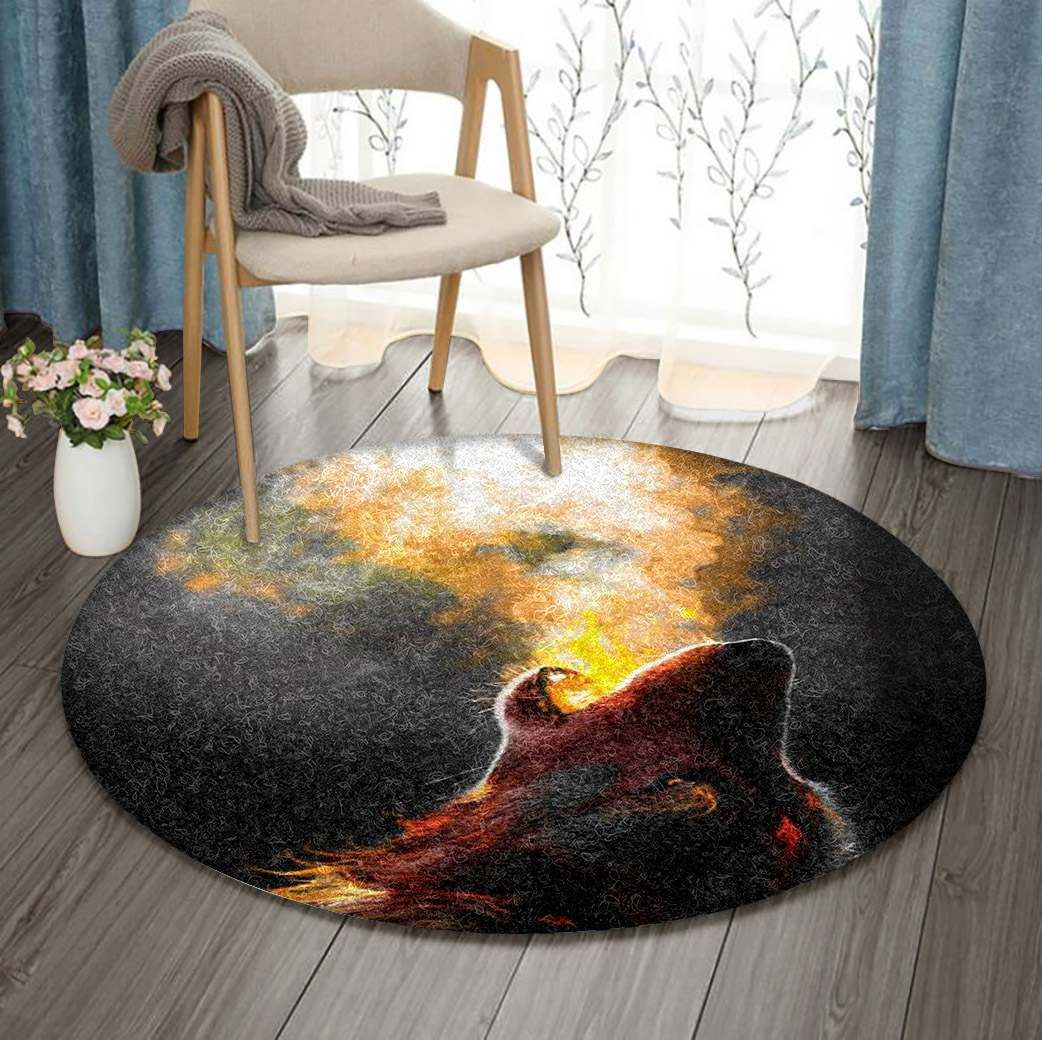 Wolf Round Carpet