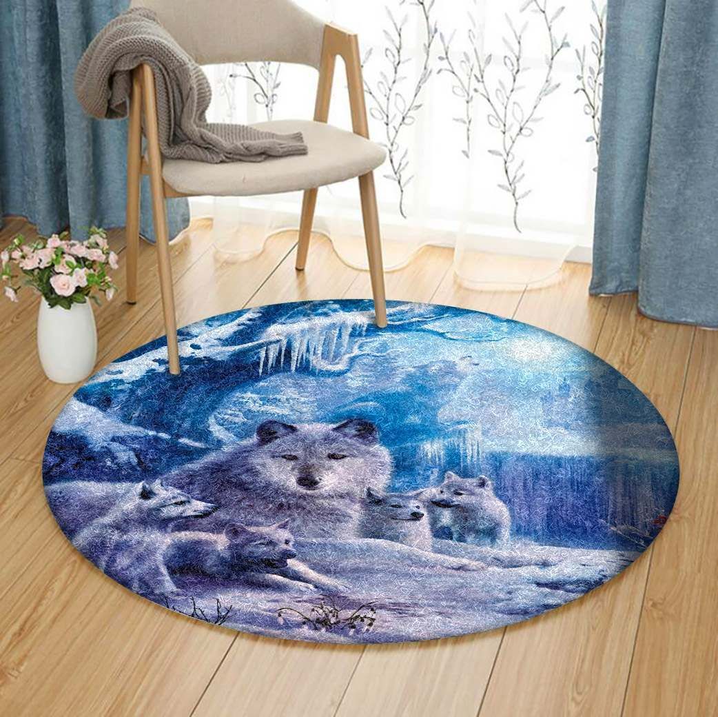 Wolf Round Carpet