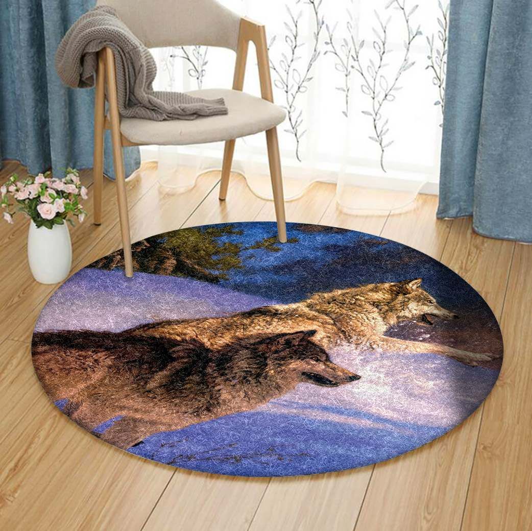 Wolf Round Carpet