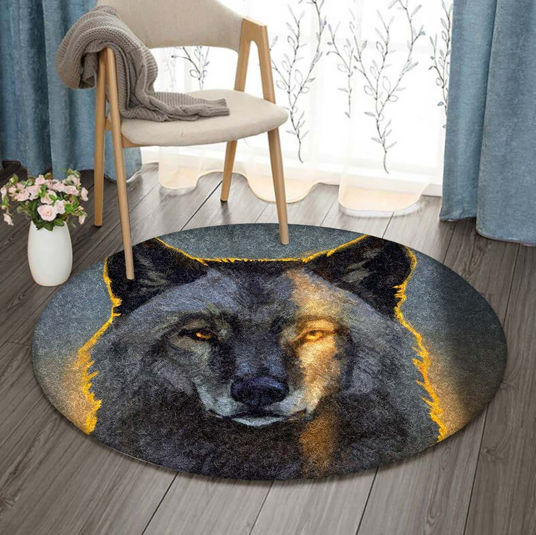 Wolf Round Carpet