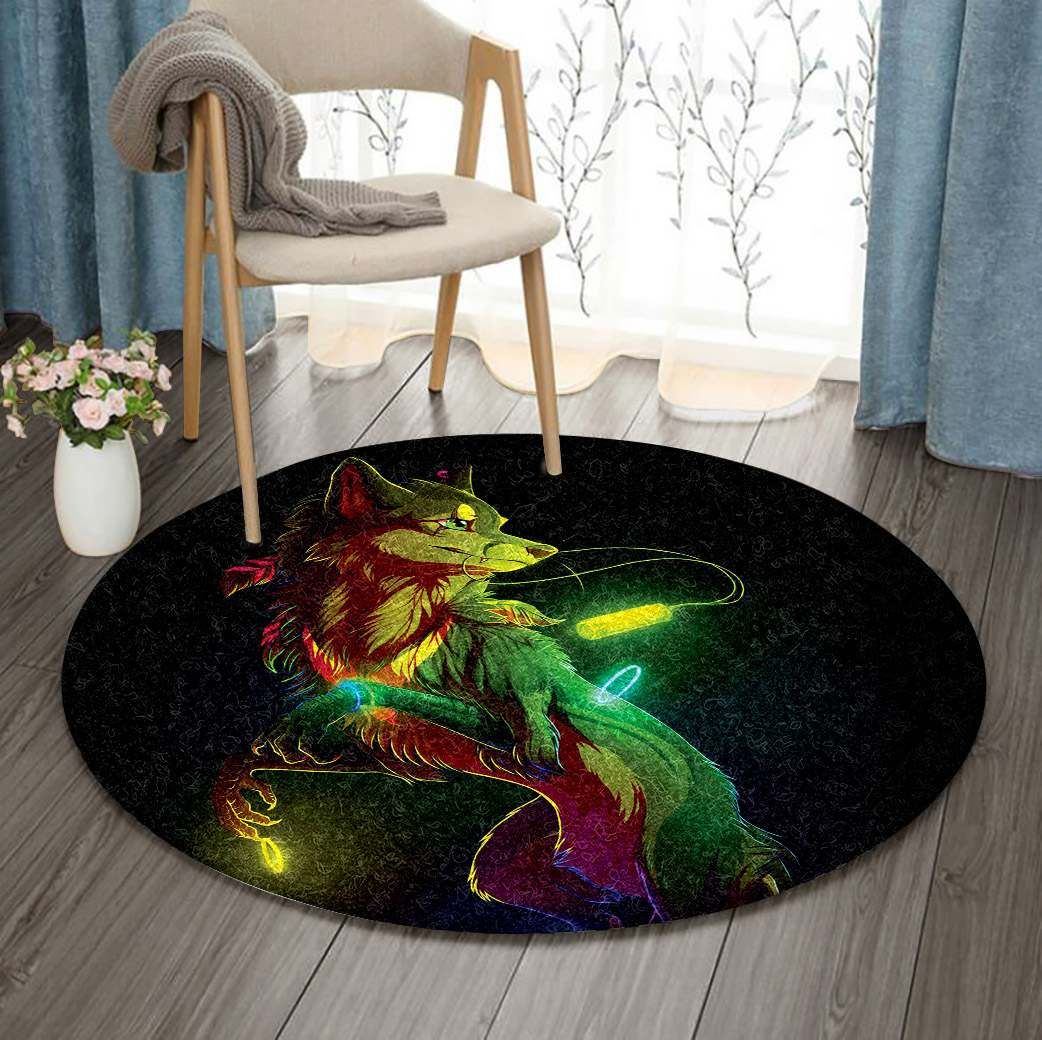 Wolf Round Carpet