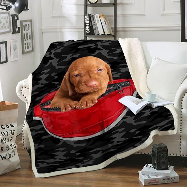 Wolf Dog Sherpa Fleece Blanket