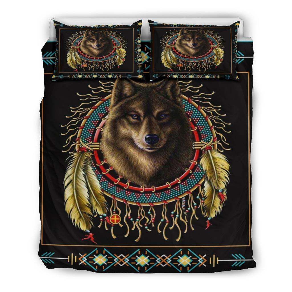Wolf Dreamcatcher Native American Bedding Set