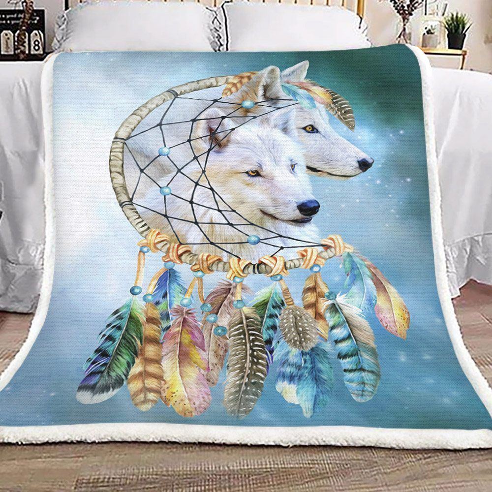 Wolf Dreamcatcher Sherpa Fleece