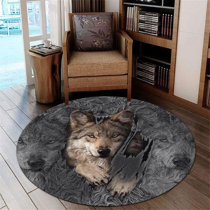 Wolf Round Carpet