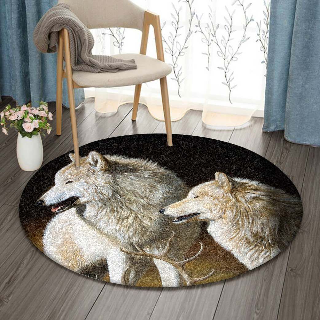 Wolf Round Carpet