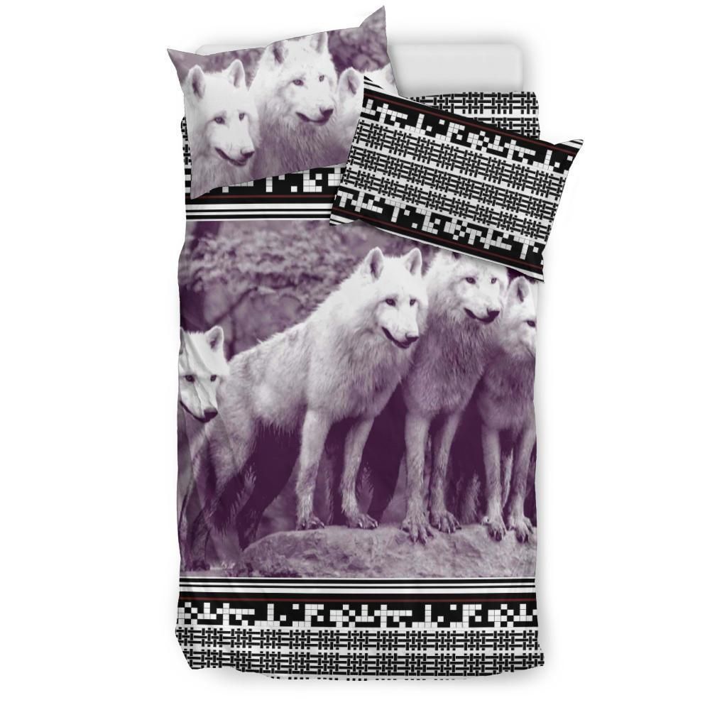 Wolf Family Vintage Bedding Set