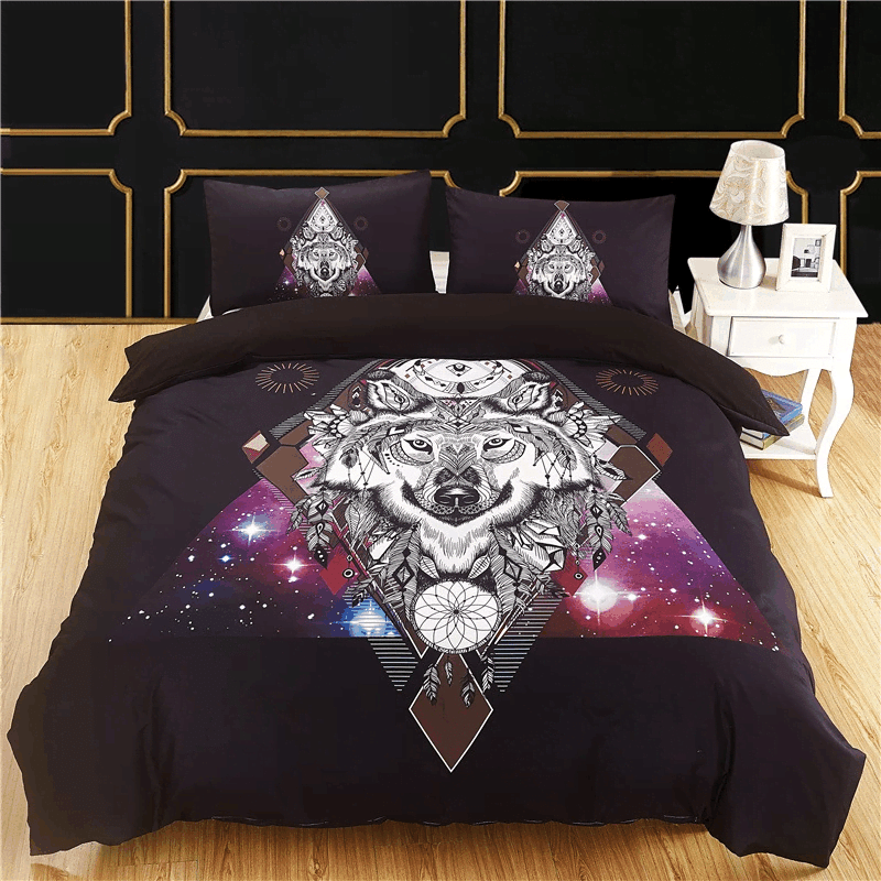 Wolf Feather Bedding Set