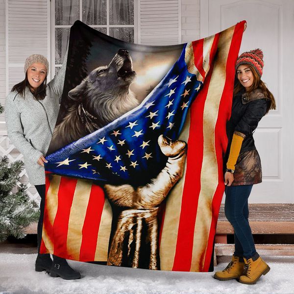 Wolf Flag Quilt Blanket DHC150120608TD