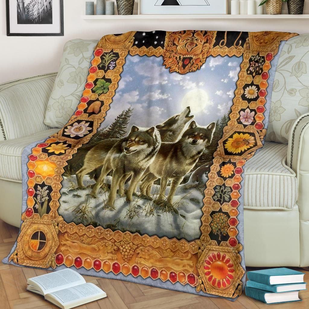 Wolf Fleece Blanket