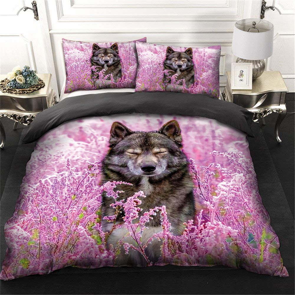 Wolf Flower Bedding Set