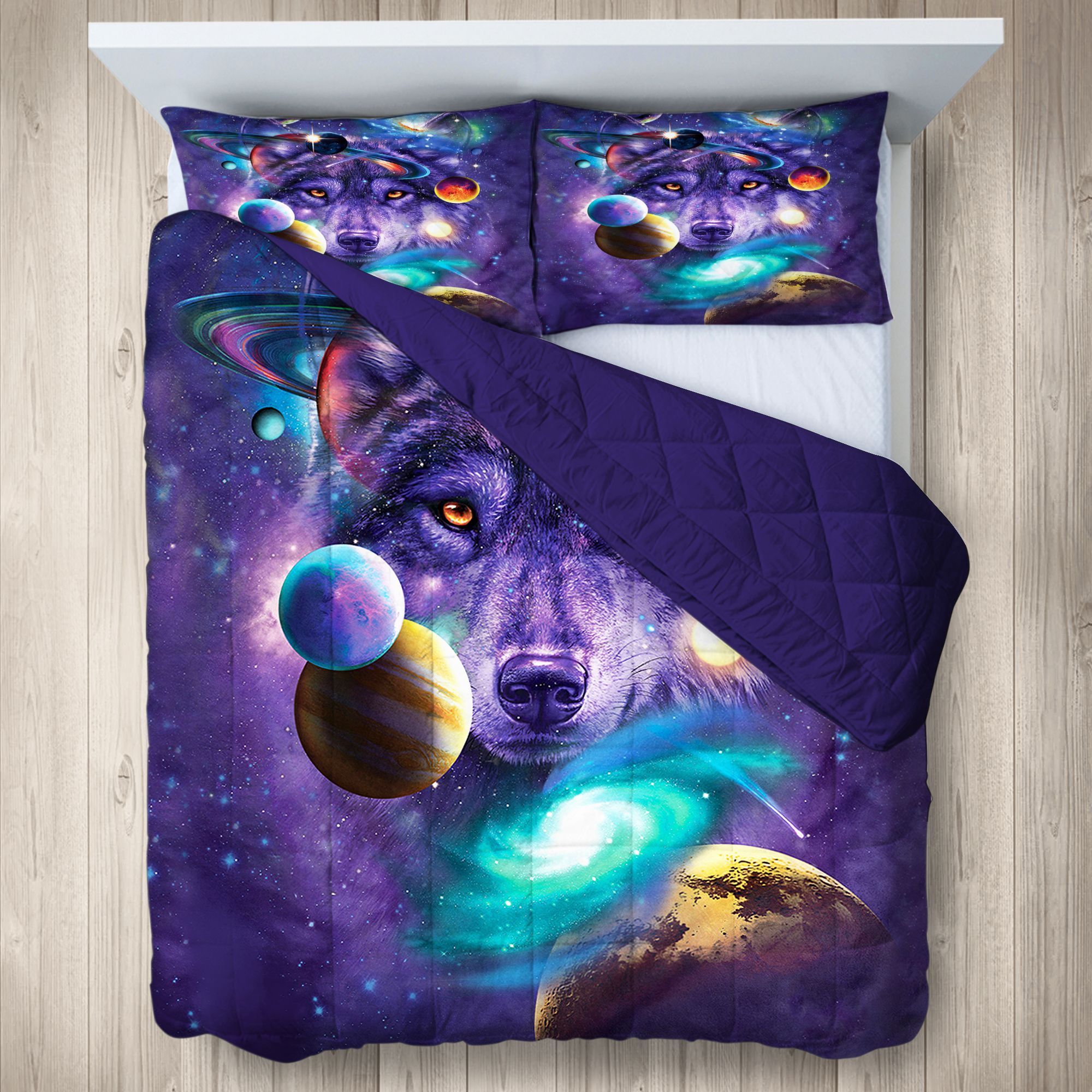 Wolf Galaxy Bedding Set
