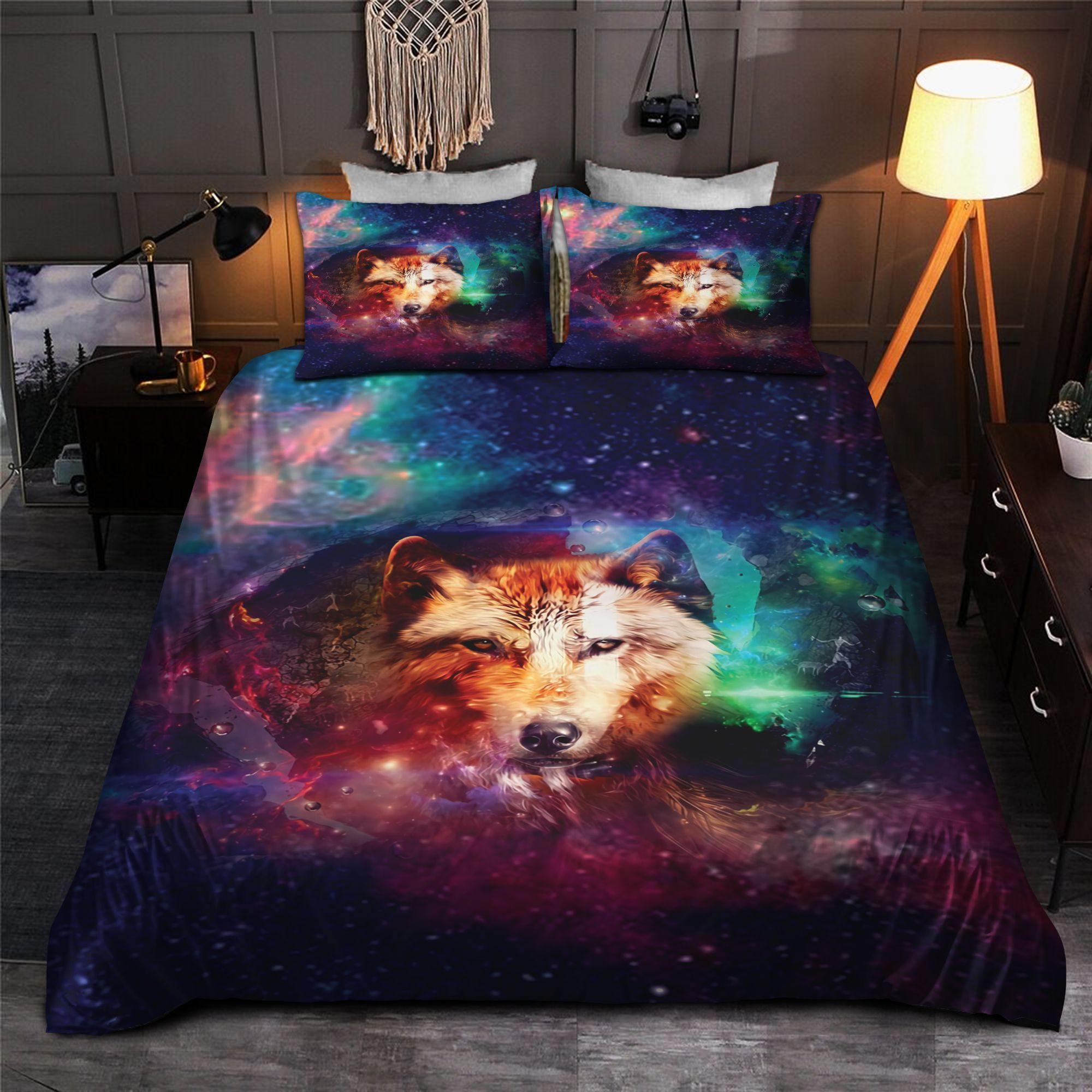 Wolf Galaxy Bedding Set