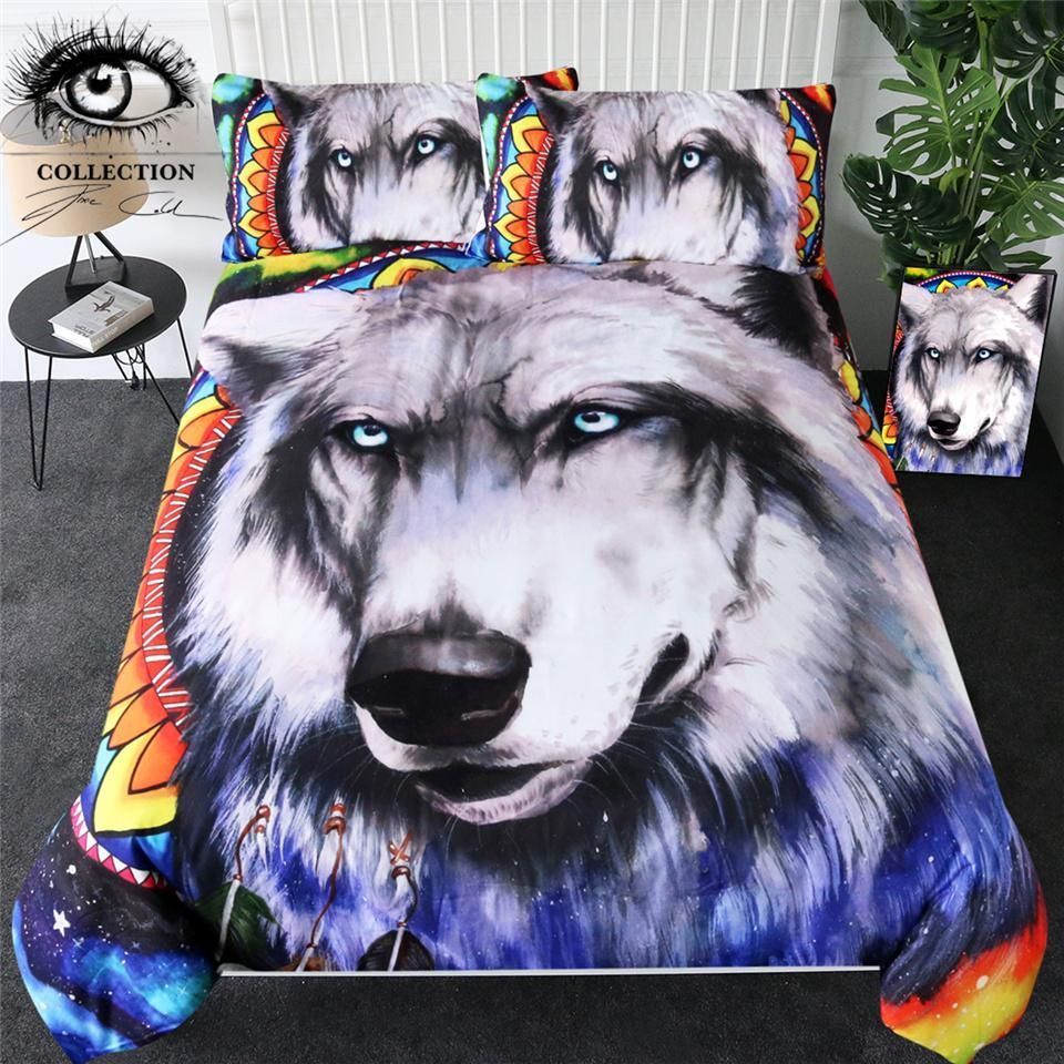 Wolf Galaxy Bedding Set