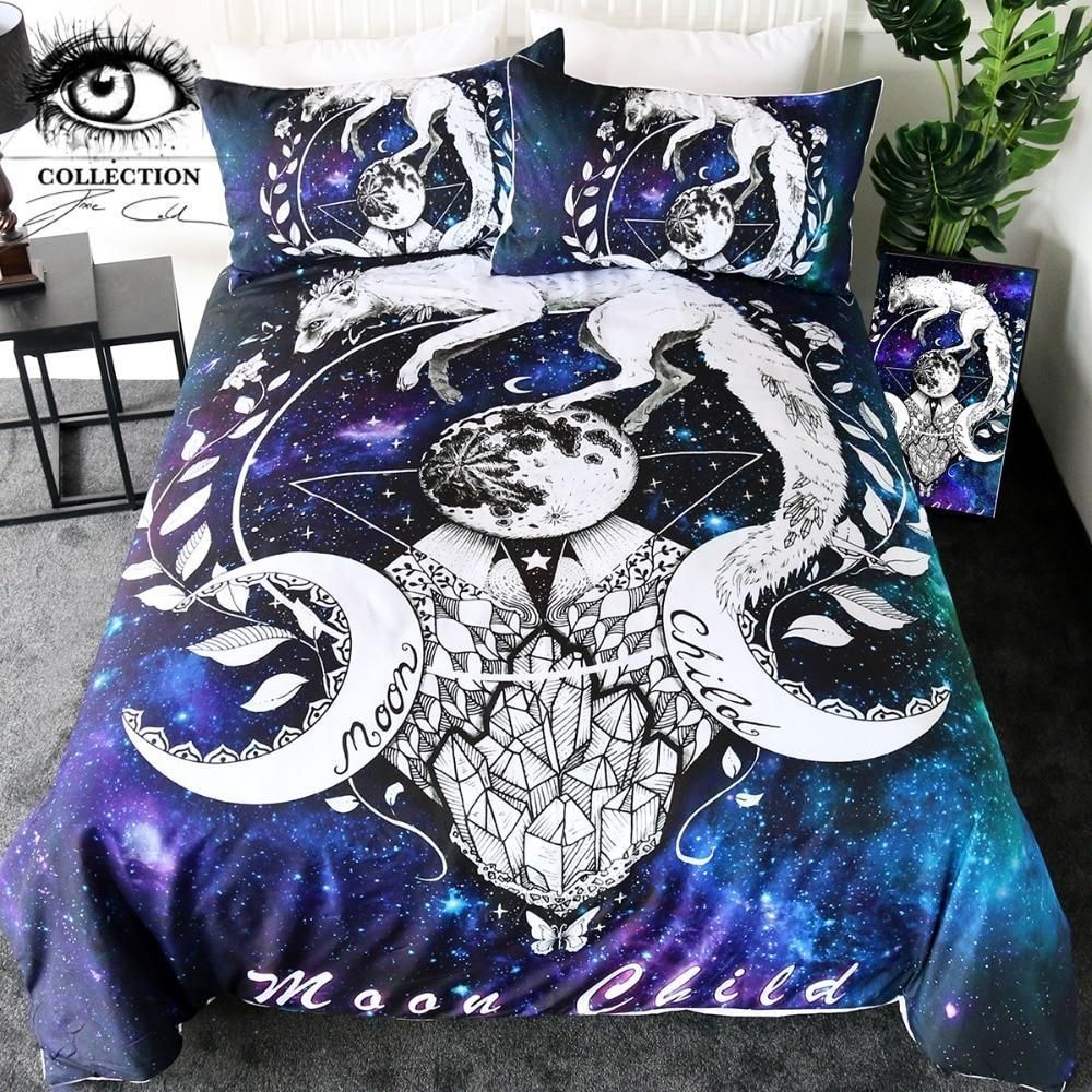 Wolf Galaxy Bedding Set