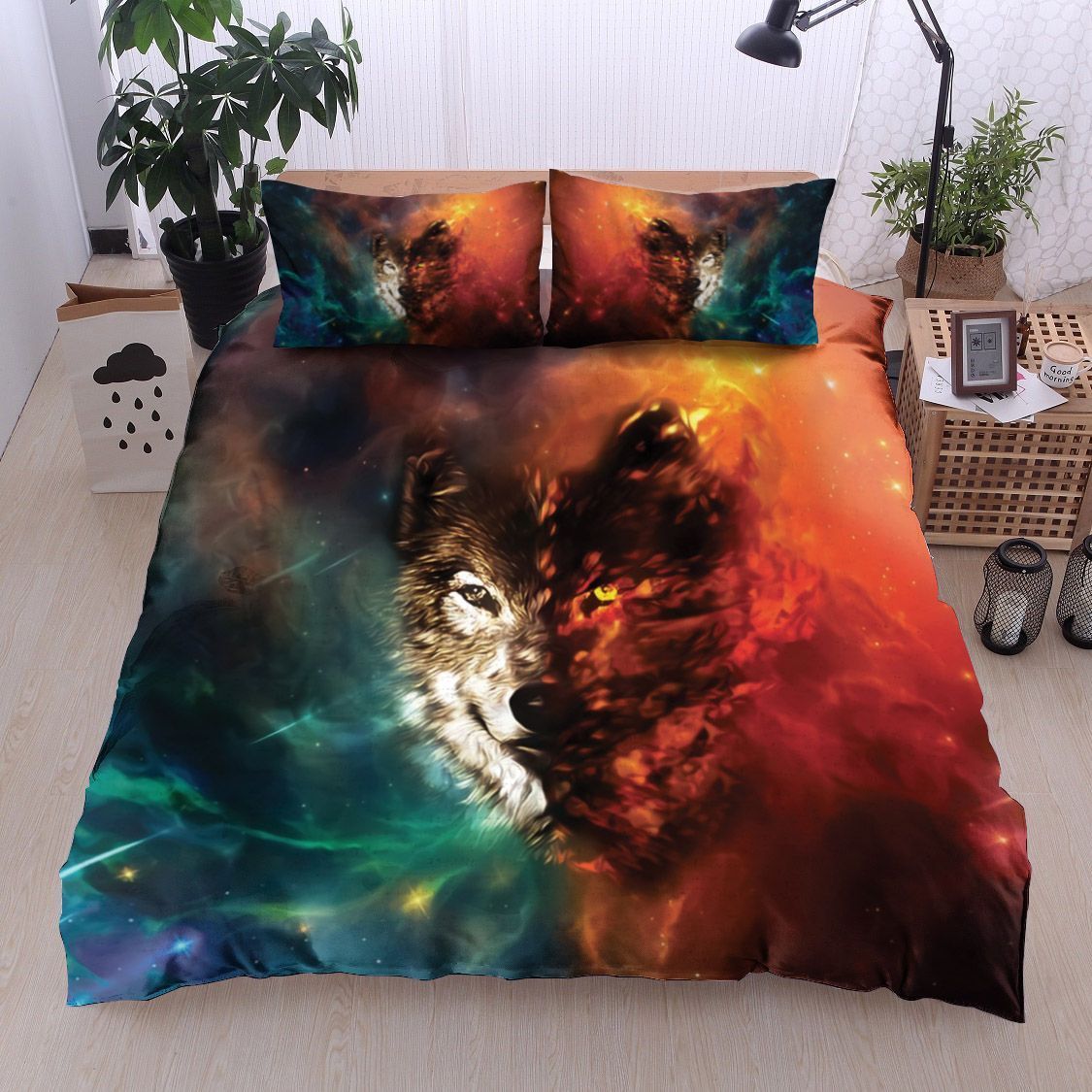 Wolf Galaxy Bedding Set