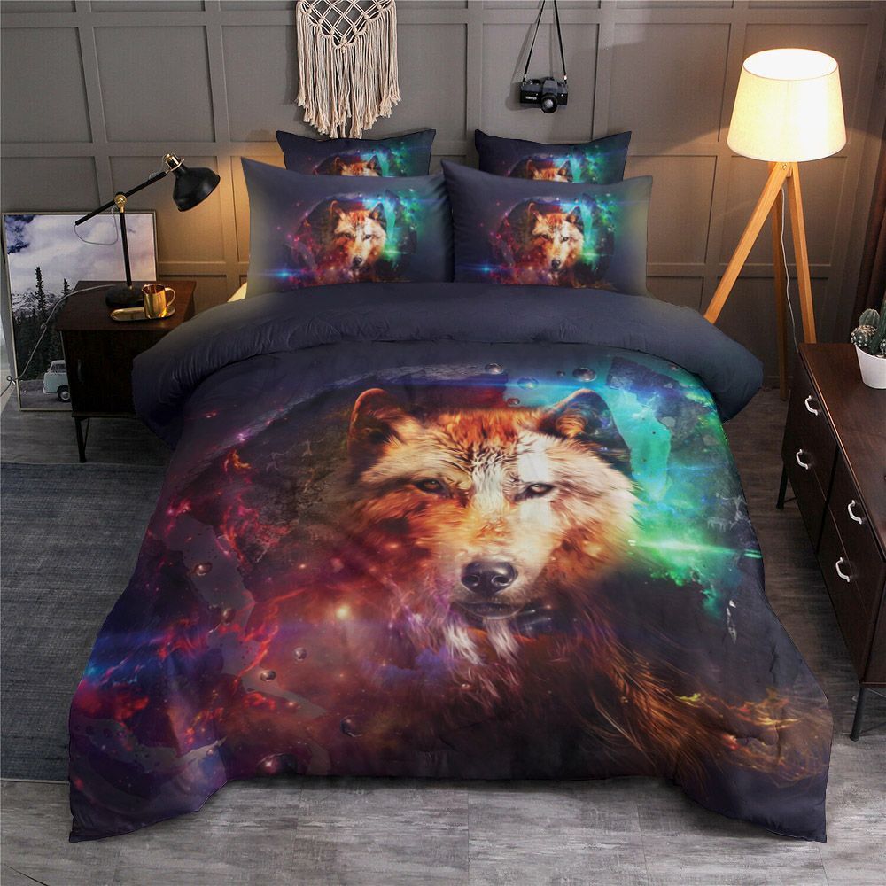 Wolf Galaxy Bedding Set
