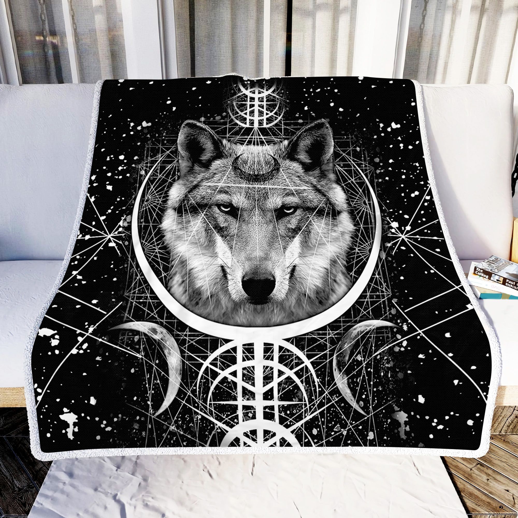 Wolf Galaxy Fleece Blanket