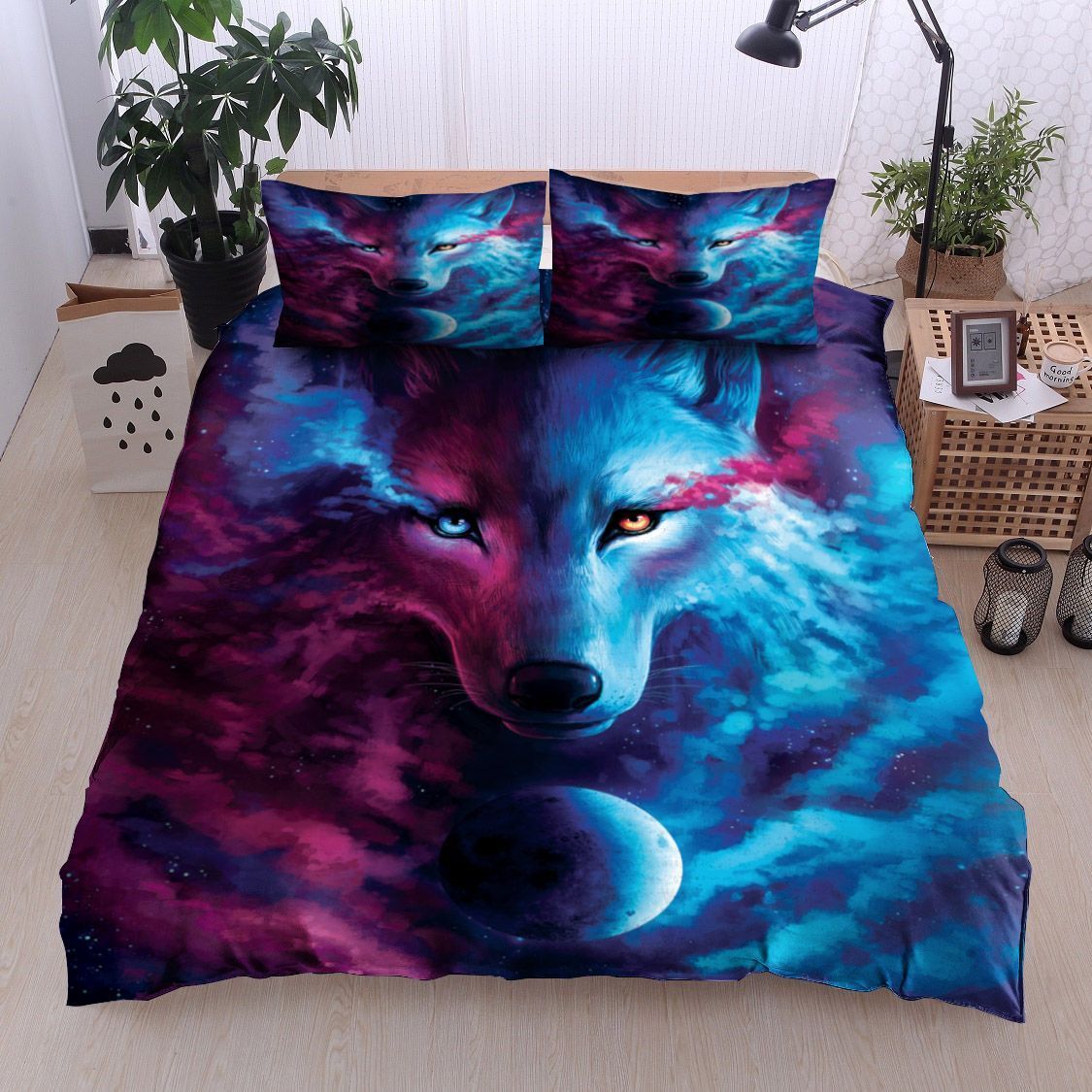 Wolf Galaxy Bedding Set