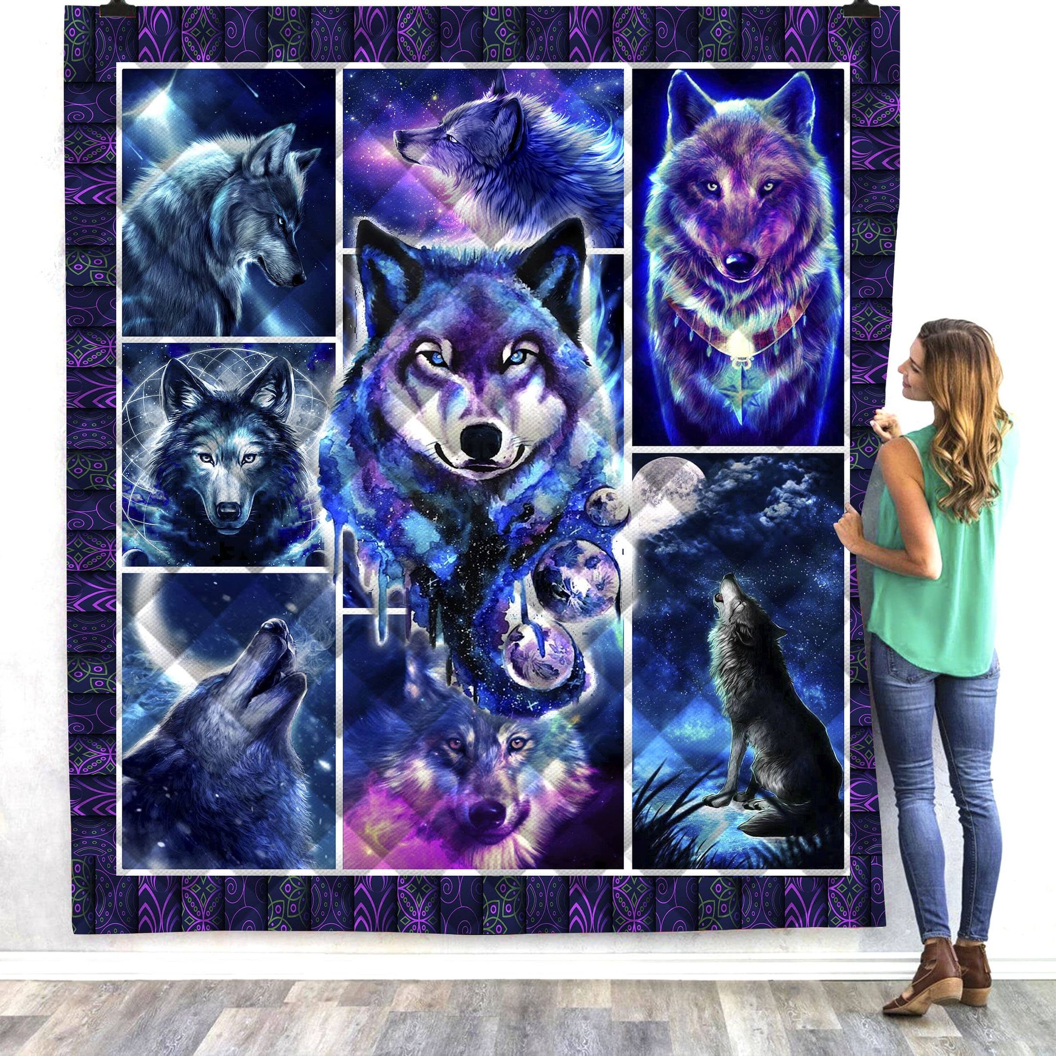 Wolf Handsome And Wealthy Quilt Blanket DHC3112903TD