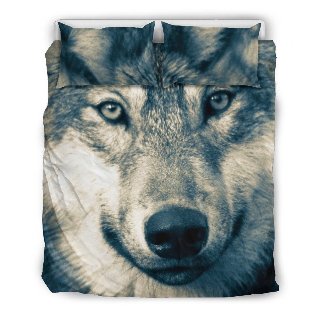 Wolf Head Staring At You Bedding Set