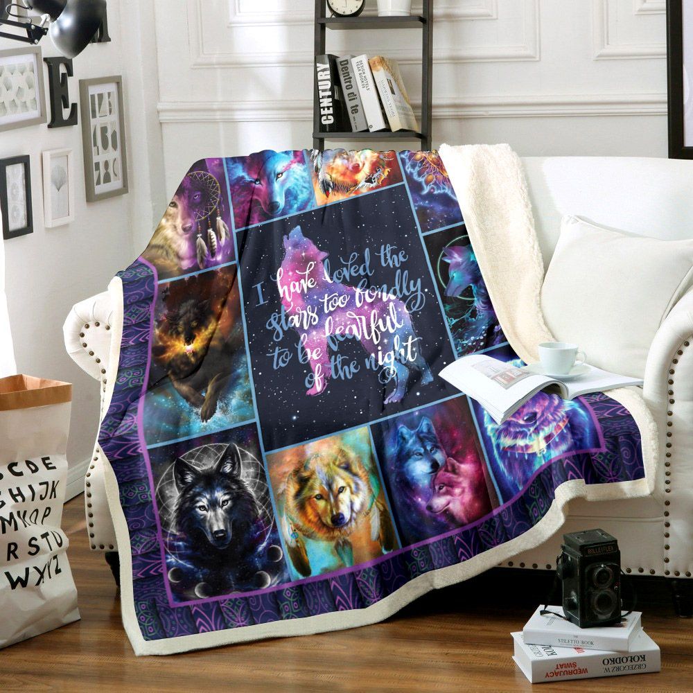 Wolf Sherpa Fleece Blanket