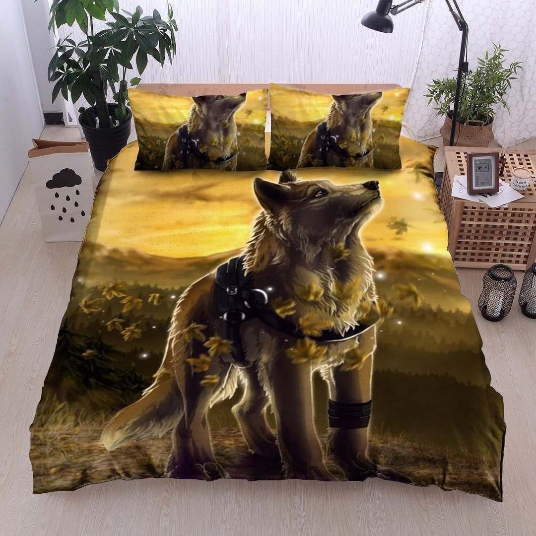 Wolf Cotton Bed Sheets Spread Comforter Duvet Cover Cotton Bed Sheets Spread Comforter Bedding Set