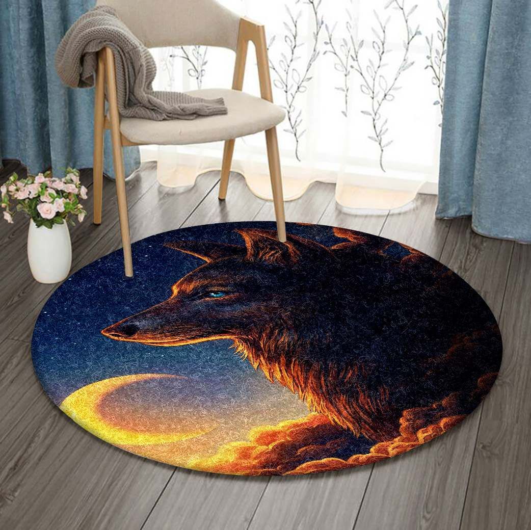 Wolf Round Carpet