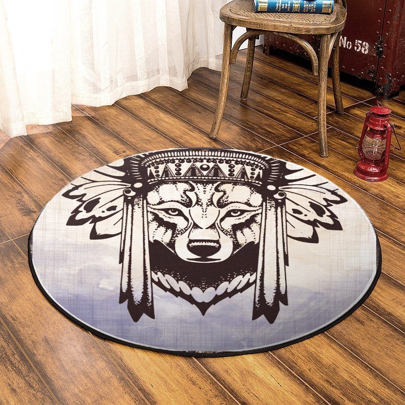 Wolf Round Carpet