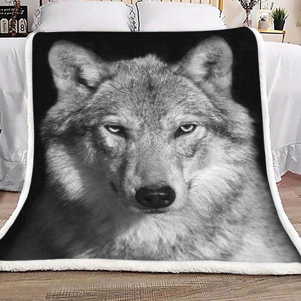 Wolf Sherpa Fleece Blanket