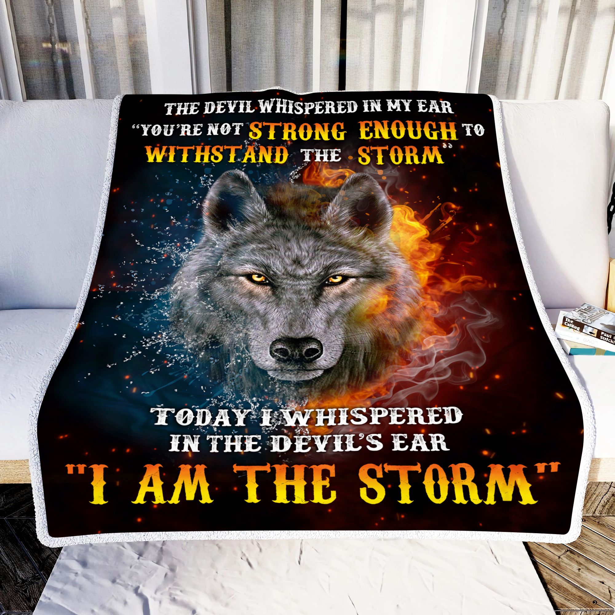 Wolf I Am The Storm Fleece Blanket