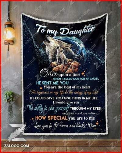 Wolf I Asked God Sherpa Fleece Blanket