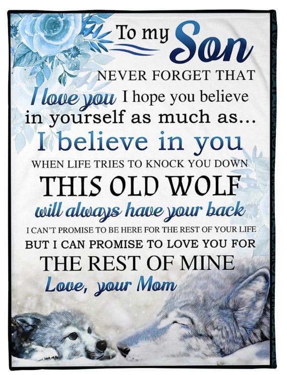 Wolf I Promise To Love You For The Rest Of Mine Sherpa Fleece Blanket