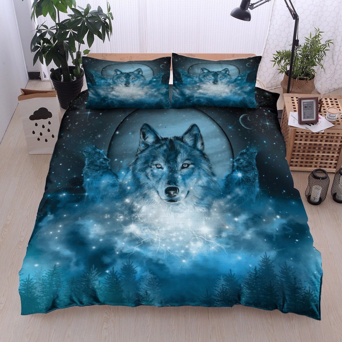 Wolf In Blue Bedding Set