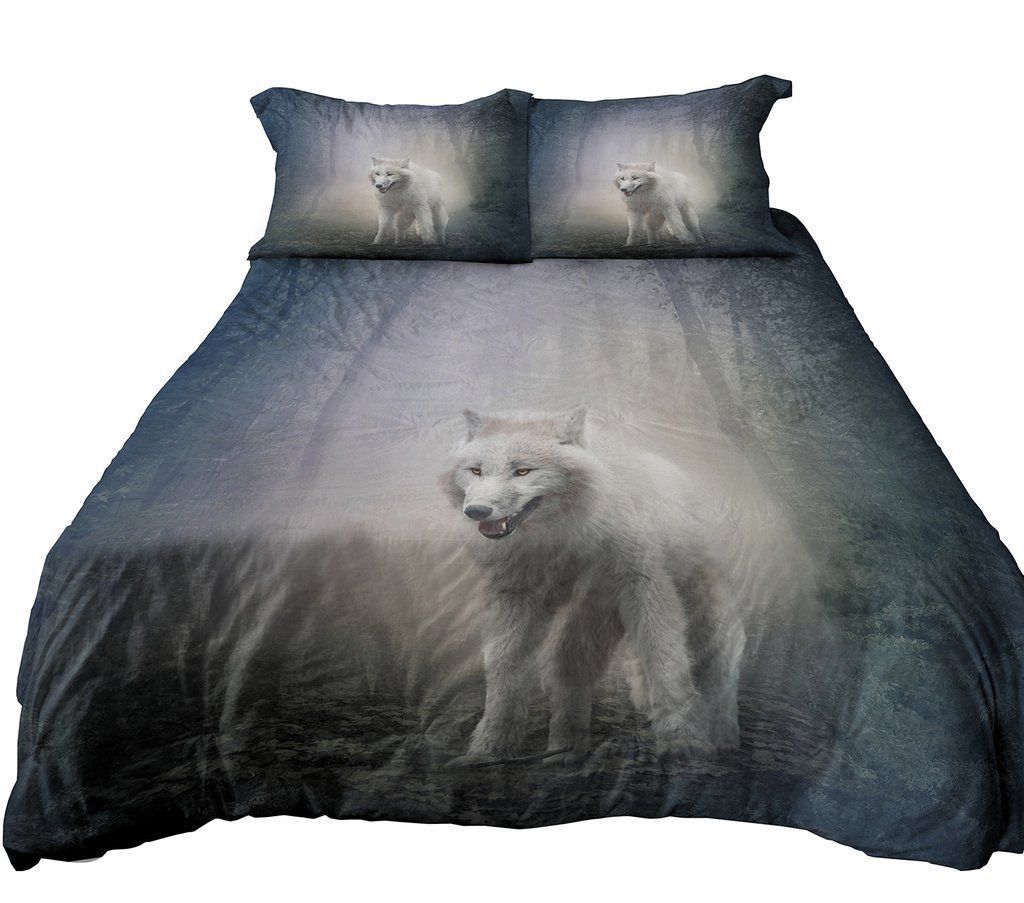 Wolf In Misty Forest Bedding Set