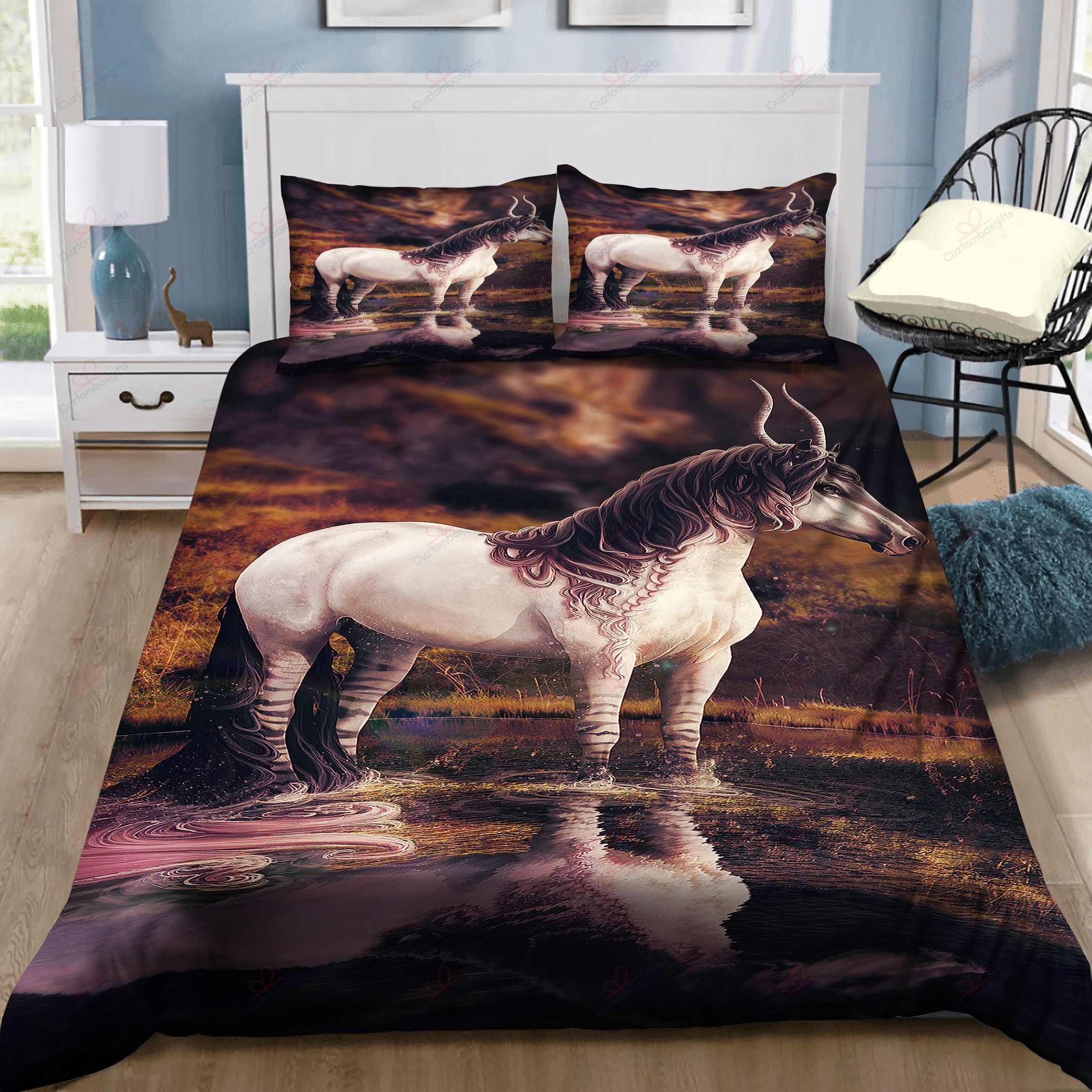 Wolf In Winter Printed Bedding Set