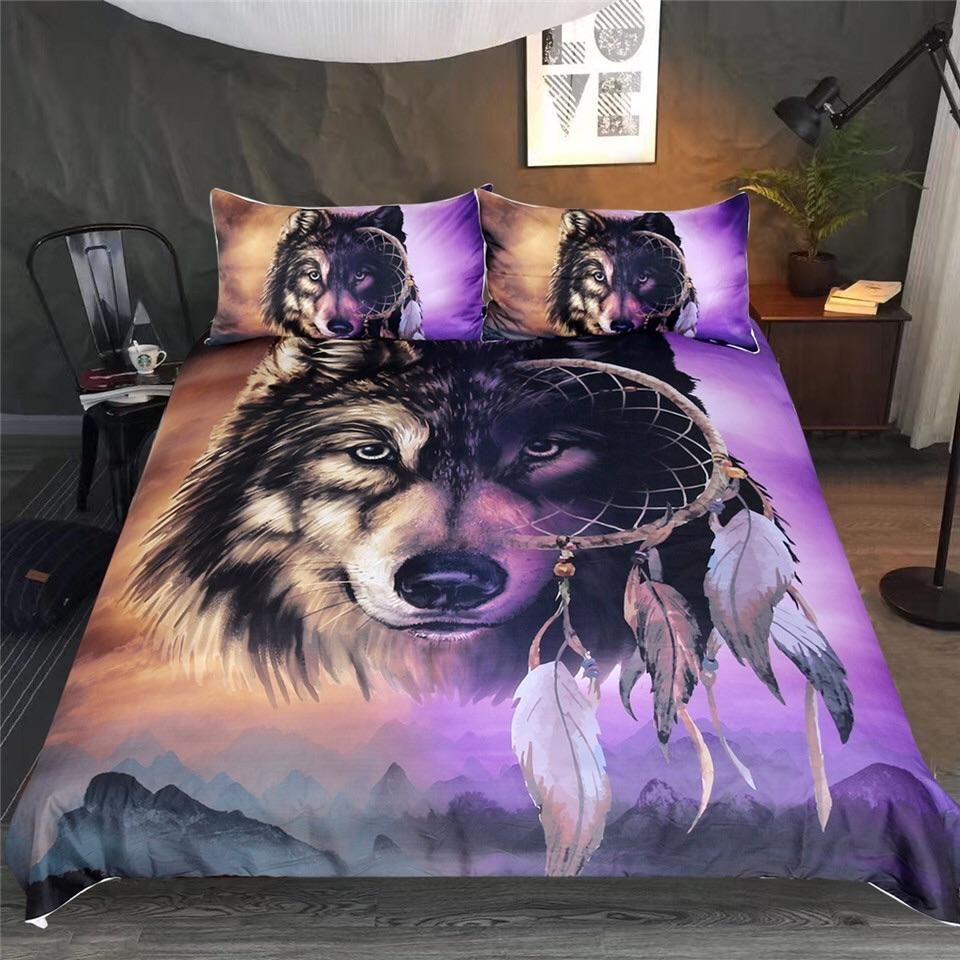 Wolf Infused Dreamcatcher Bedding Set