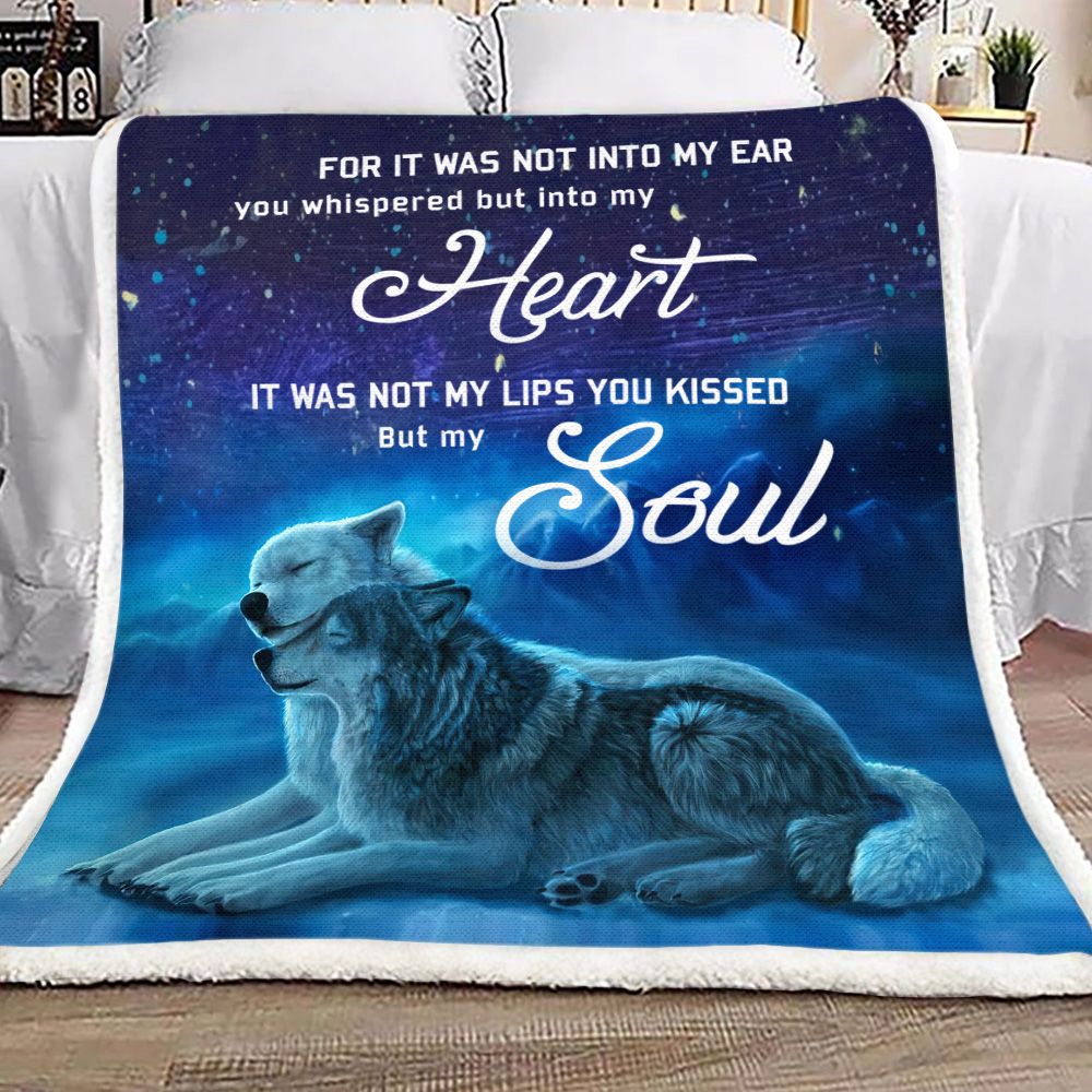 Wolf Into My Heart Fleece Blanket