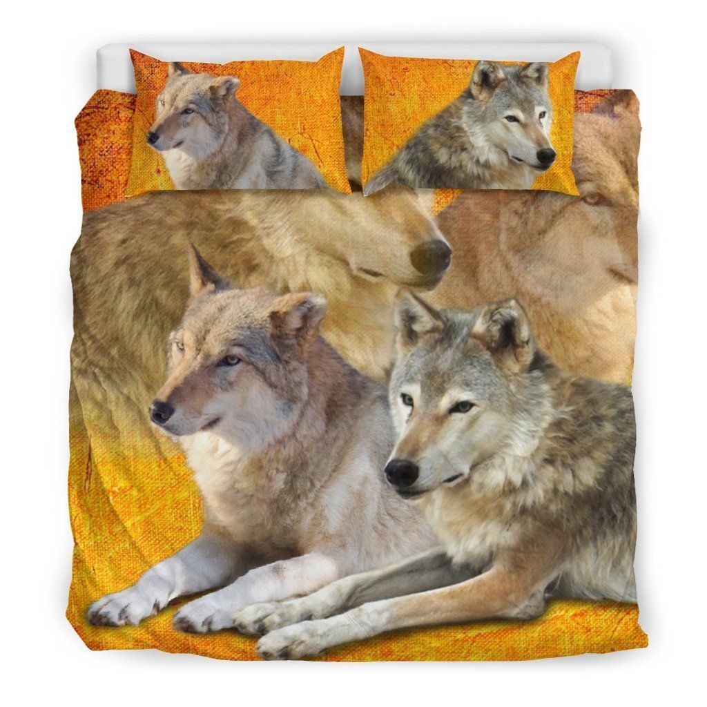 Wolf Love Yellow Bedding Set