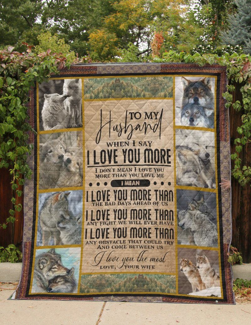 Wolf Love You More Quilt Blanket DHC3112496TD