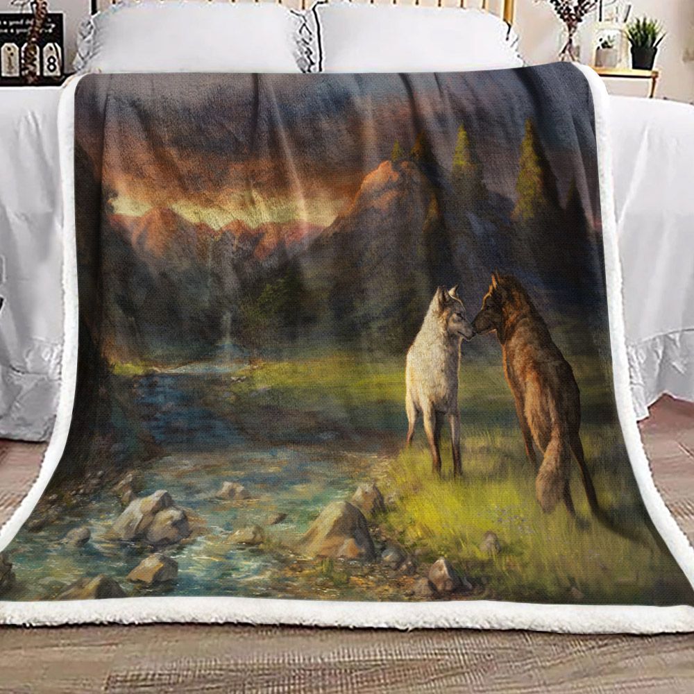 Wolf Lover Sherpa Fleece Blanket