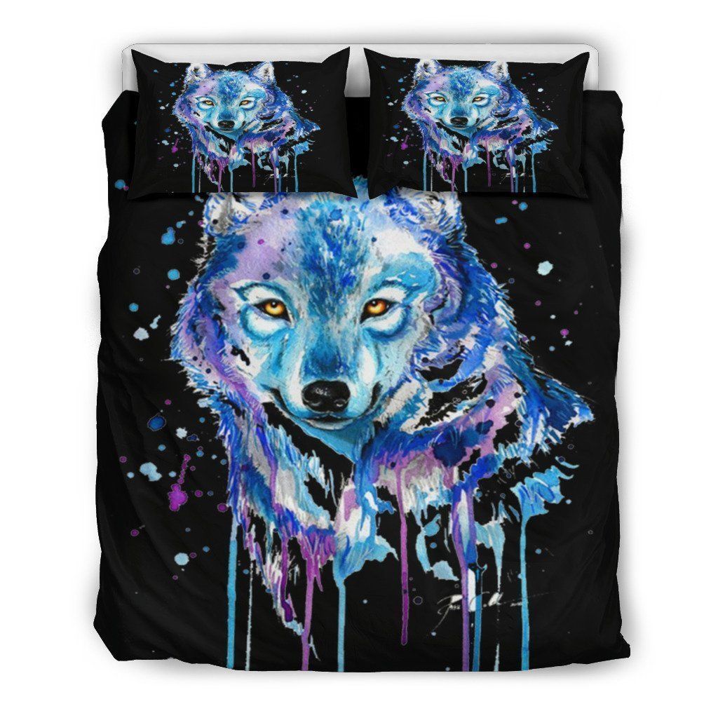 Wolf Lovers Water Color Doona Bedding Set