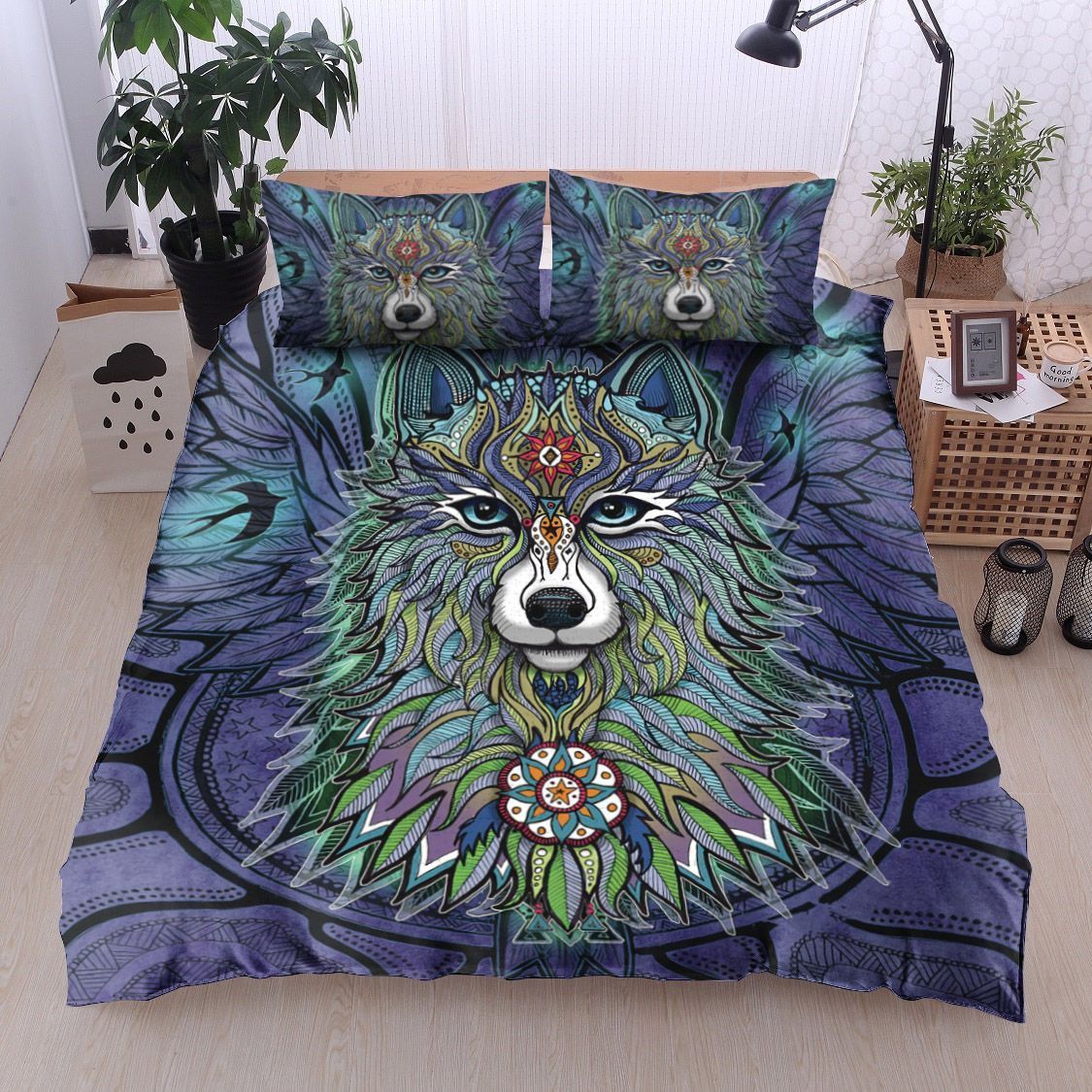 Wolf Mandala Bedding Set