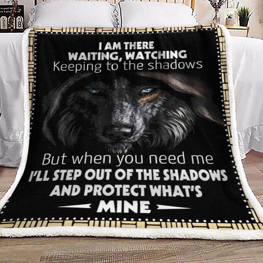 Wolf Sherpa Fleece Blanket
