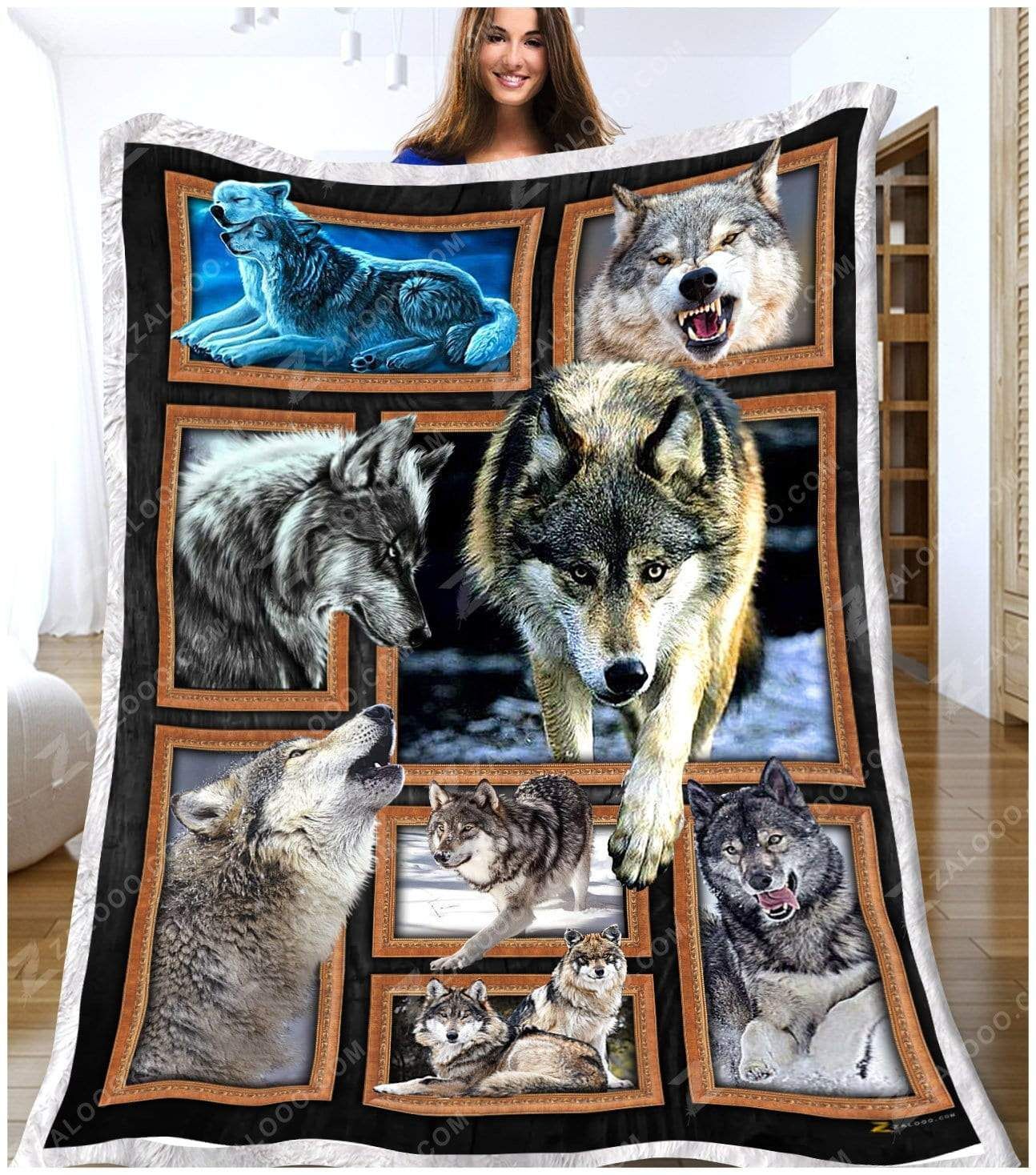 Wolf Fleece Blanket