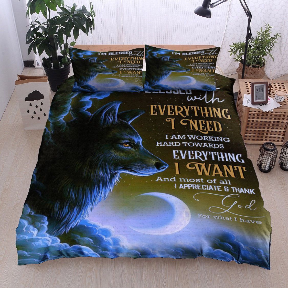 Wolf Moon Bedding Set